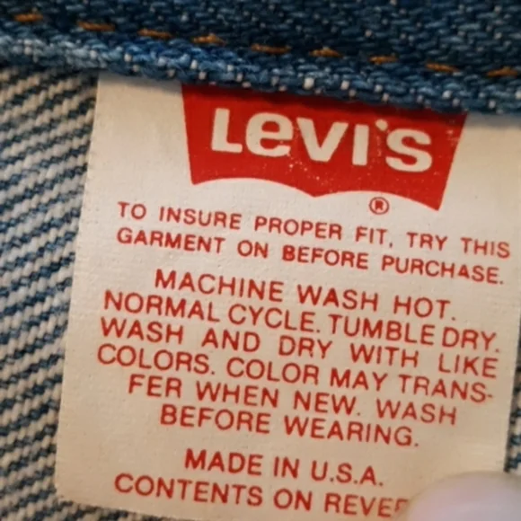Vintage Levis Denim Jacket Trucker Jean Made In USA
